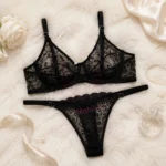 ست شورت و سوتین زنانه مدل فنردار جنس گیپور کد 08
