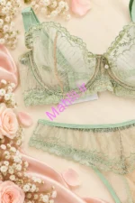 ست شورت و سوتین فنردارتور گاز طرح گل برگی ریز - تصویر 4