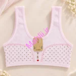 نیم تنه دخترانه بدون کاپ مدل لاو رنگ صورتی