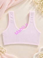 نیم تنه دخترانه بدون کاپ مدل لاو رنگ صورتی