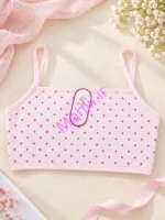 نیم تنه دخترانه بدون کاپ مدل بندی رنگ صورتی