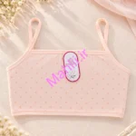 نیم تنه دخترانه بدون کاپ جنس نخ پنبه رنگ گلبهی