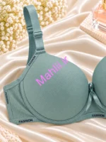 سوتین فنر دار اسفنجی کبریتی وسط پاپیون فشیون رنگ سبز