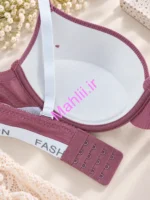 سوتین فنردار اسفنجی جک دار طرح فرم دهنده رنگ کالباسی