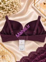 سوتین اسفنجی فنردار جک دار طرح اسپرت ساده
