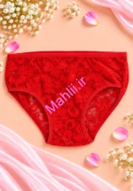 شورت تمام گیپور کش کاغذی مدل گل برجسته (پک 6 عددی)