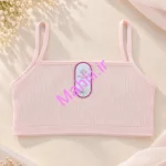 نیم تنه دخترانه بدون کاپ کبریتی بندی اسپرت رنگ گلبهی