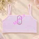 نیم تنه دخترانه بدون کاپ دو بندی اسپرت رنگ صورتی