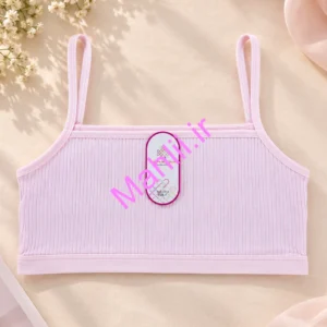 نیم تنه دخترانه بدون کاپ دو بندی اسپرت رنگ صورتی
