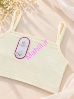 نیم تنه دخترانه بدون کاپ اسپرت دو بندی رنگ نباتی