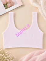 نیم تنه دخترانه بدون کاپ عروسکی رنگ صورتی روشن