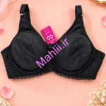 سوتین پرلون فنردار پرسی کمرگیپور رنگ مشکی