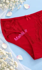 شورت گیپور زنانه جلو دانتل طرح گل برگی جنس نخ پنبه (پک 6 عددی)